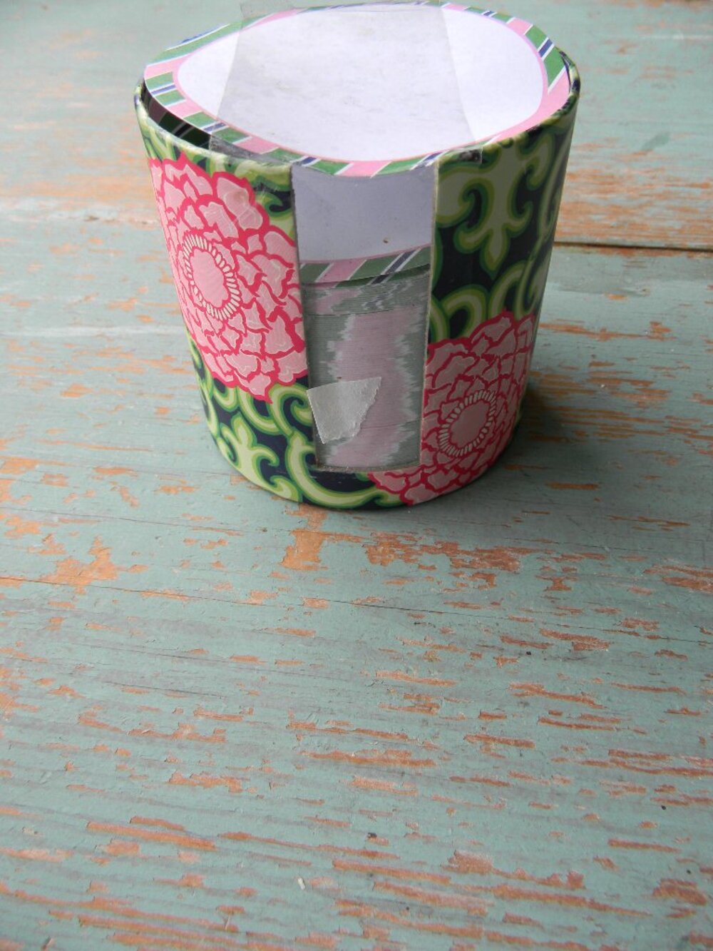 Lilly Pulitzer BLUE/GREEN/PINK FLORAL Circle Notes NOTECARD OFFICE 75%FULL